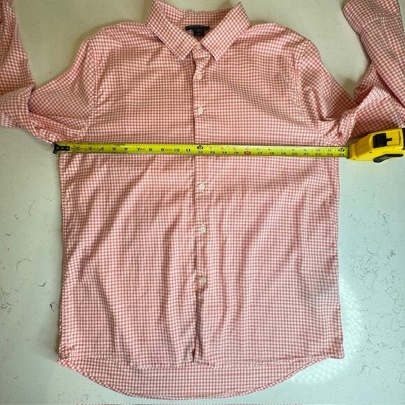 Porter & Ash Mens X-Large Lt Orange Gingham LS Button Up Shirt - Picture 11 of 14